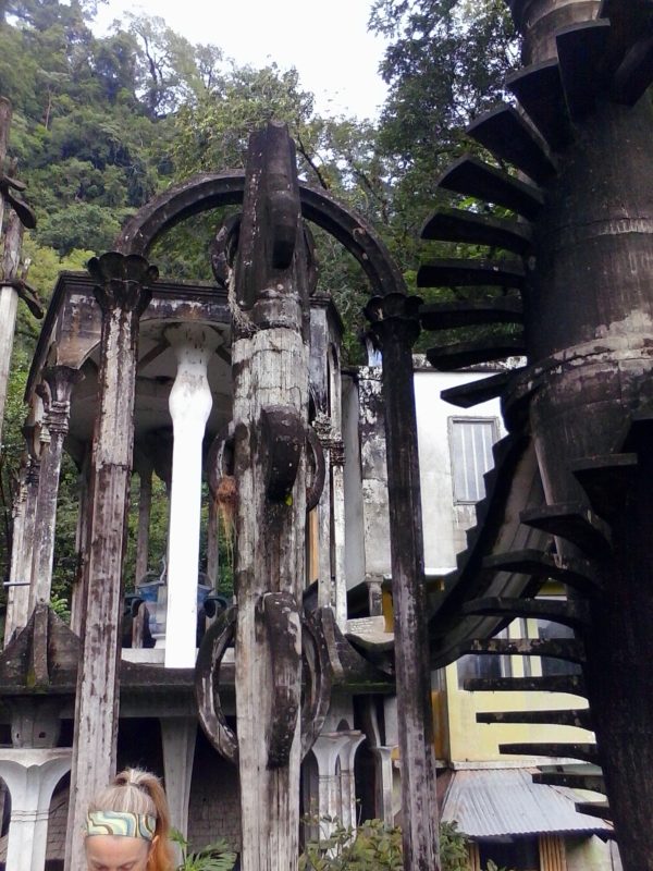 Oddly-shaped concrete installations in the jungle at Parque Edward James in Xilitla, Mexico.