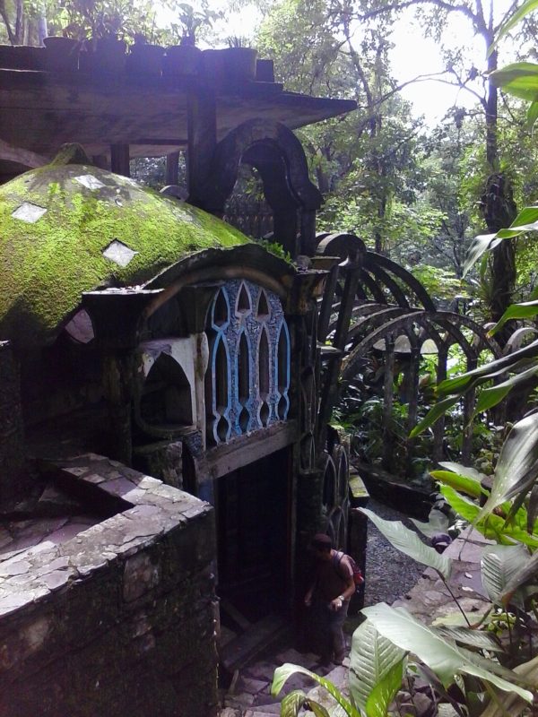 Oddly-shaped concrete installations in the jungle at Parque Edward James in Xilitla, Mexico.