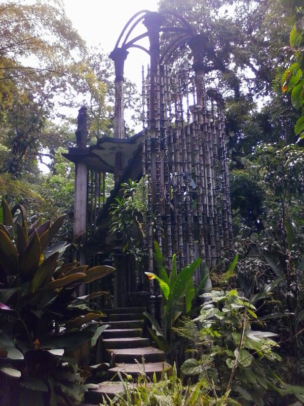 Oddly-shaped concrete installations in the jungle at Parque Edward James in Xilitla, Mexico.