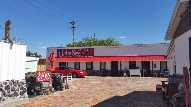 The outside of Indian Springs Bath House in Truth or Consequences, New Mexico