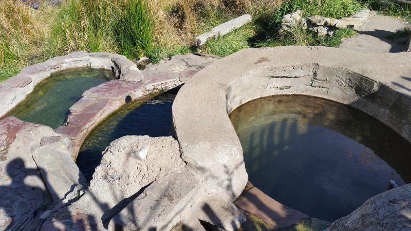 A pool known as the lobster pot, filled with hot sprig water at Montezuma Hot Springs near Las Vegas, New Mexico.