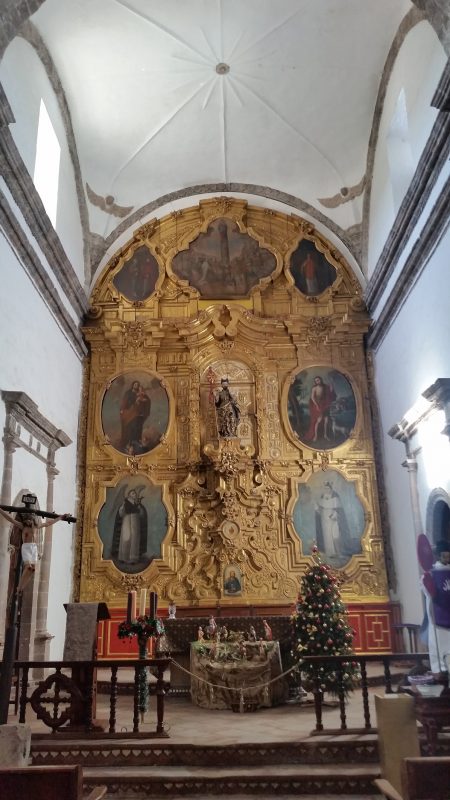 Interior of a Baja mission in Mexico.