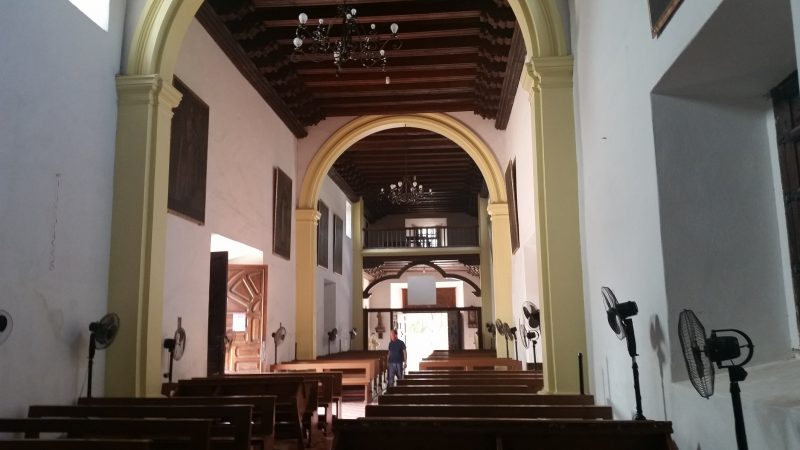 Interior of a Baja California mission in Mexico.