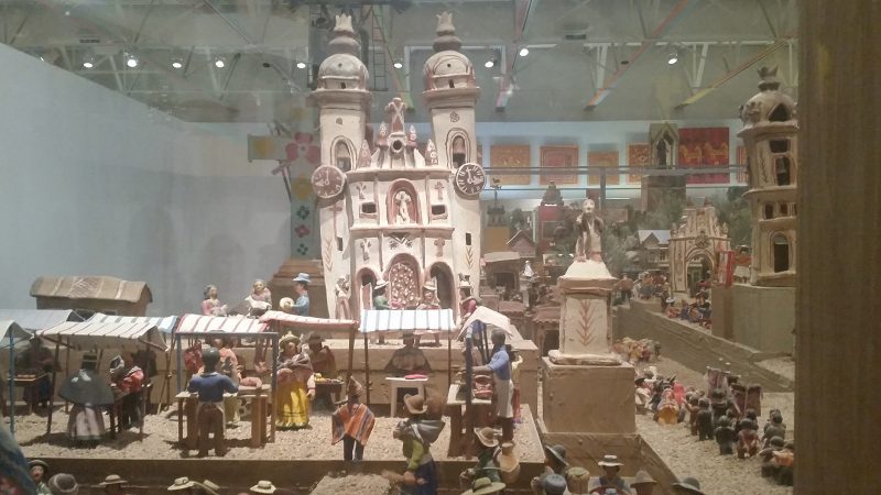 A diorama scene of a Peruvian village from the Museum of International Folk Art Museum in Santa Fe.