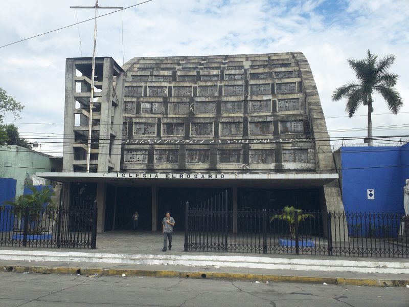 Exterior of Iglesia el Rosario in San Salvador, El Salvador.