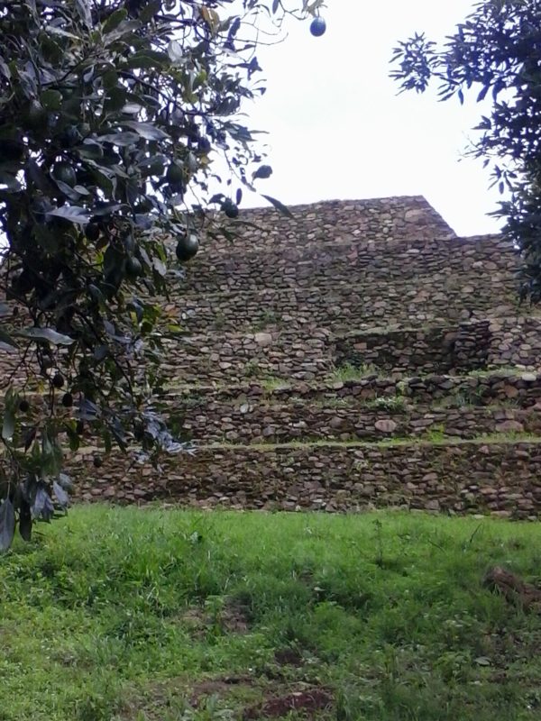 A ruined pyramid at Tingambato in Michoacan, Mexico.