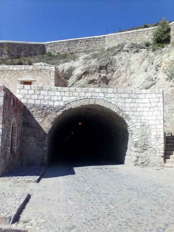 A tunnel entrance leading to the town of Real de Catorce in the state of San Luis Potosi, Mexico.