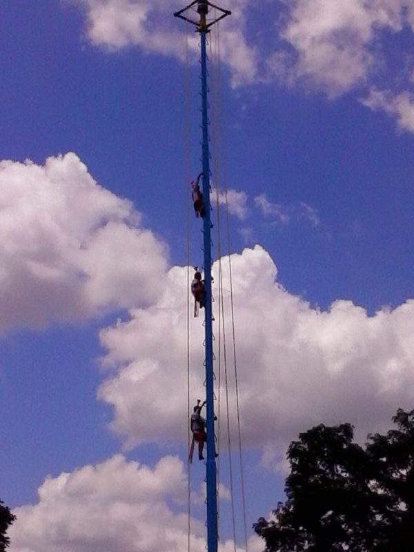 Voladores at el Tajin in Veracruz, Mexico.