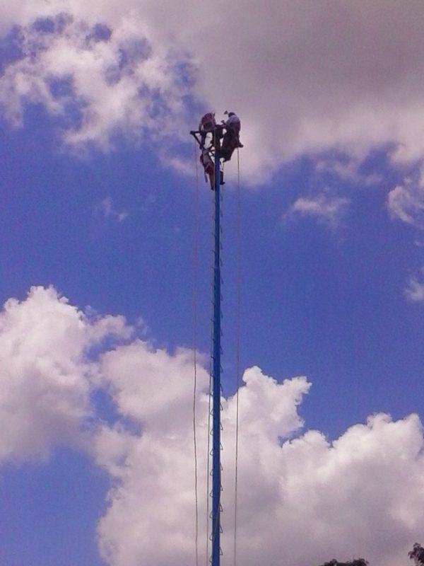 Voladores at el Tajin in Veracruz, Mexico.