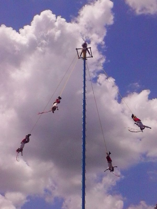 Voladores at el Tajin in Veracruz, Mexico.