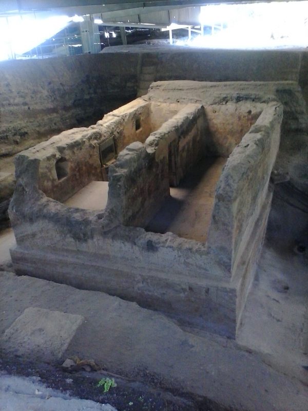Ruins at Joya de Ceren site in El Salvador.