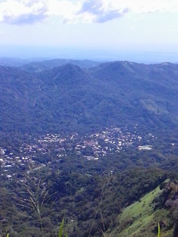 An overlook in San Salvador, El Salvador.