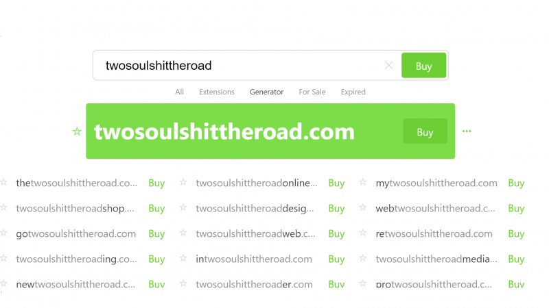 A screenshot of a domain name-availability checking tool, useful for coming up with good travel blog name ideas.