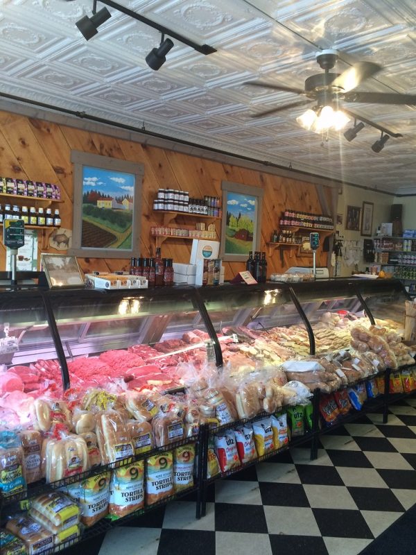 The butcher counter inside Pat's Meat Market.